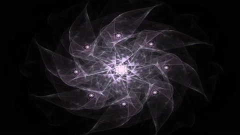 Fractal radial pattern on the subject of science, technology and design Stock Footage 234199092