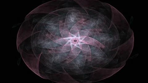 Fractal radial pattern on the subject of science, technology and design Stock Footage 234199676