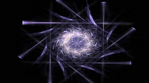 Fractal radial pattern on the subject of science, technology and design Stock Footage 238392411