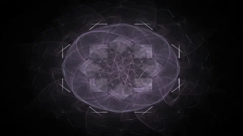 Fractal radial pattern on the subject of science, technology and design Stock Footage 238393135