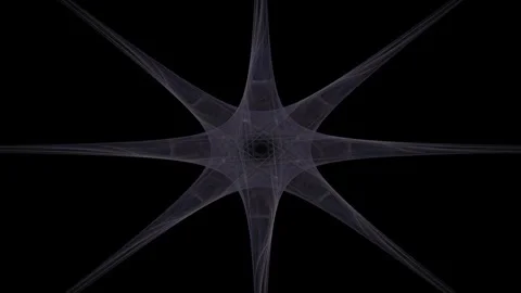 Fractal radial pattern on the subject of science, technology and design Stock Footage 248080562