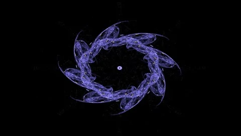 Fractal radial pattern on the subject of science, technology and design Video stock 248080869