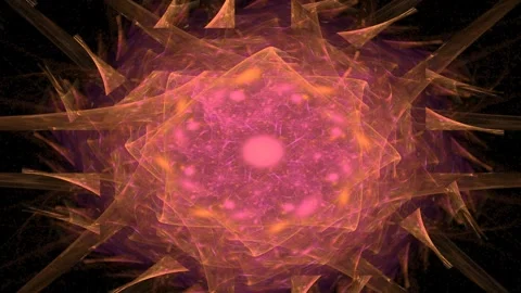 Fractal radial pattern on the subject of science, technology and design Vídeo Stock 323685242