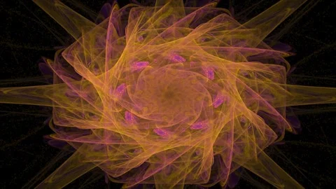 Fractal radial pattern on the subject of science, technology and design Stock Footage 323687714