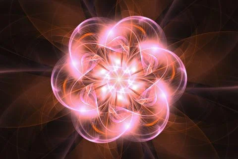 Fractal radial pattern on the subject of science Stock Illustration