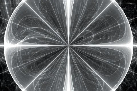 Fractal radial pattern on the subject of science Stock Illustration