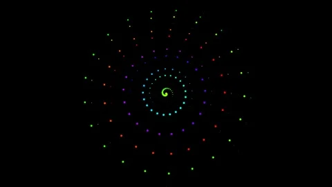 Fractal rainbow vortex loop Stock Footage 310754702