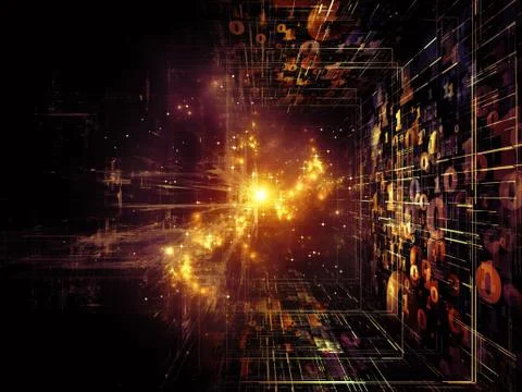Fractal Realms Abstraction 스톡 일러스트