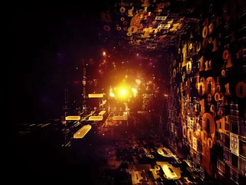 Fractal Realms Abstraction Stock Illustration