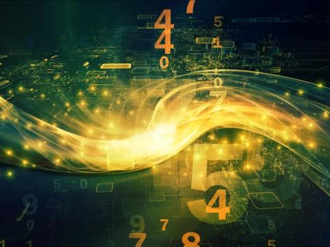 Fractal Realms Backdrop Stock-Illustration