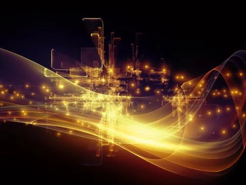 Fractal Realms Backdrop Stock Illustration