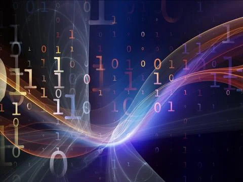 Fractal Realms Composition Stock Illustration