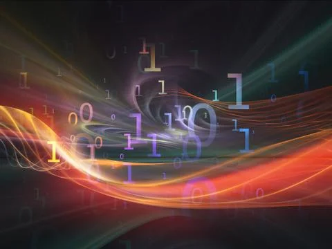Fractal Realms Composition 스톡 일러스트