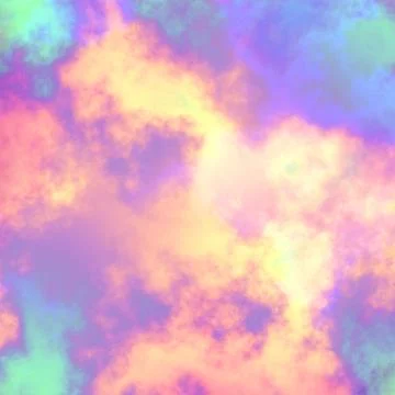 Fractal render, abstract fantasy background of colorful sky with colorful c.. Stock Illustration