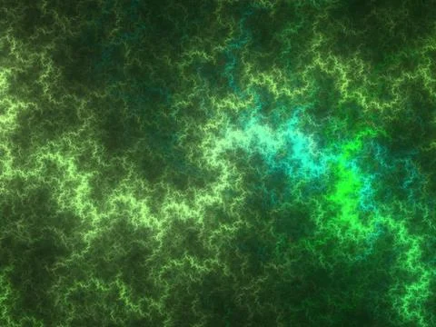 Fractal rendering resembling lightning 3d rendering Stock Illustration