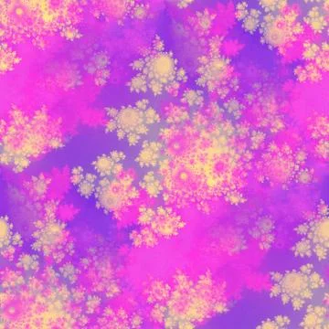 Fractal rosebuds seamless pattern Stock Illustration