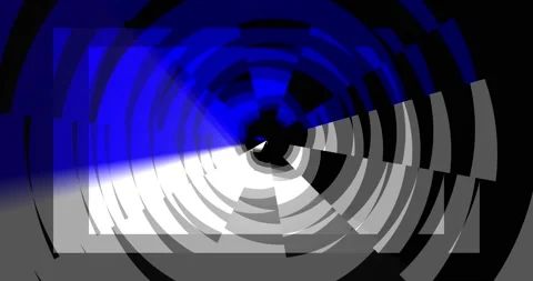Fractal of rotating sectors of a circle, consisting of stripes Stock Footage 144672790