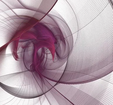 Fractal round abstraction red Illustrazione stock