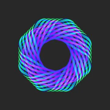Fractal is a round geometric shape containing detailed circles structure of.. Stock Illustration