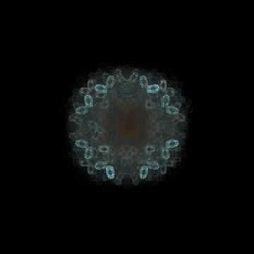 Fractal round shape seamless pattern background Stock Illustration