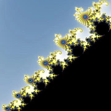 Fractal seahorse pattern Illustrazione stock