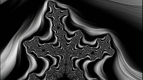 Fractal Seamless Loop: Melting Rorschach Stock Footage 43350647