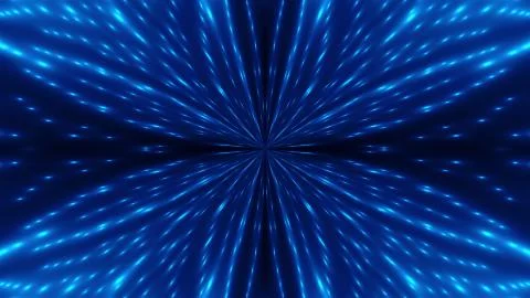 Fractal shining lights in darkness, 3d render computer generating backdrop Stock Illustration