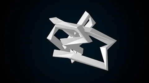 Fractal simple element, computer generated background. 3d rendering of abstract Stock Footage 121610341