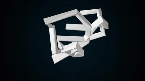 Fractal simple element, computer generated background. 3d rendering of abstract Stock Illustration