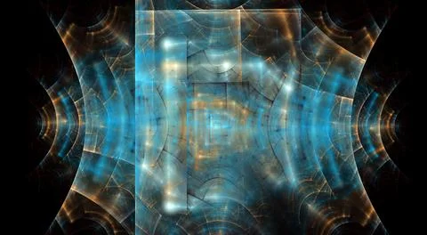 FRACTAL SINUSOIDAL SQUARES 8K Abstract Wallpaper Fractal 0506 Stock Illustration