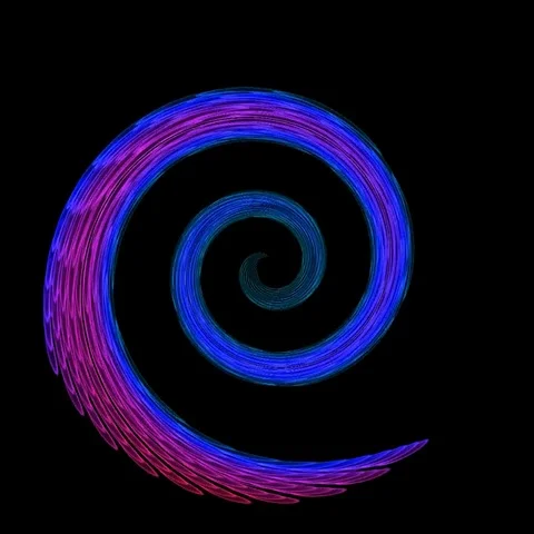Fractal spiral on a black background Stock-Footage 69486575