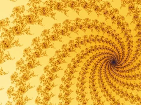 Fractal spiral pattern creating complex mathematical background Illustrazione stock