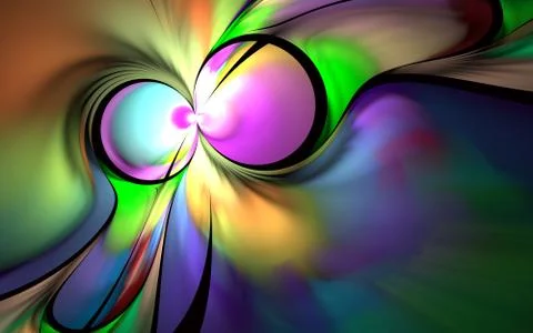 Fractal splash artwork for creative graphic design イラスト素材