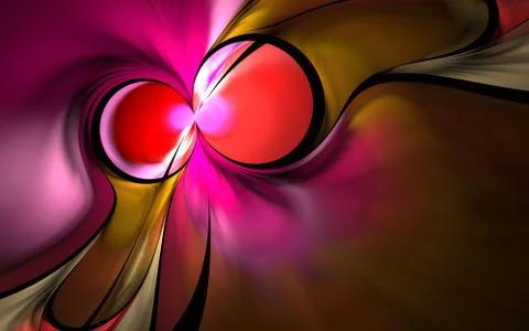 Fractal splash artwork for creative graphic design Stock Illustration