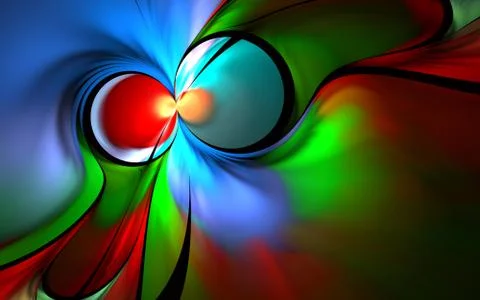 Fractal splash artwork for creative graphic design Stockillustratie