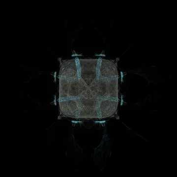 Fractal square seamless pattern background Stock Illustration