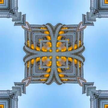 Fractal square shape made from Utah Capital Stock Photos