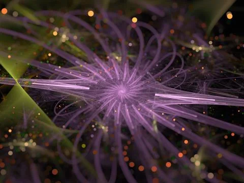 Fractal star galaxy Stock Illustration