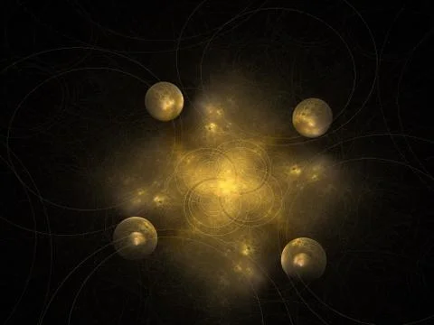 Fractal star galaxy Stock Illustration