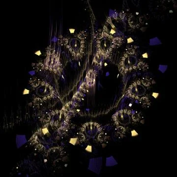 Fractal star galaxy Stock Illustration