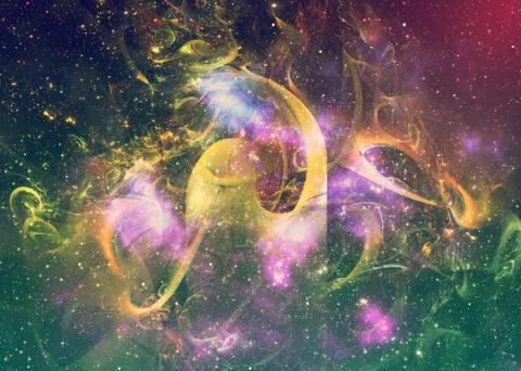 Fractal starry space Stock Illustration