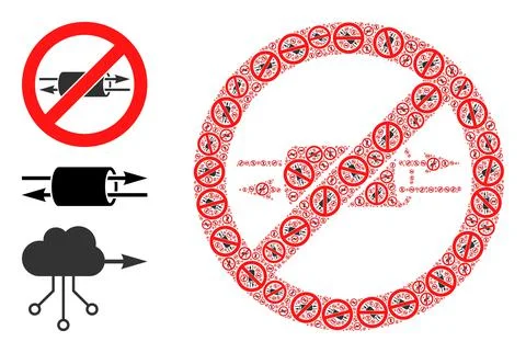 Fractal Stop VPN Icon Self Composition Stock Illustration