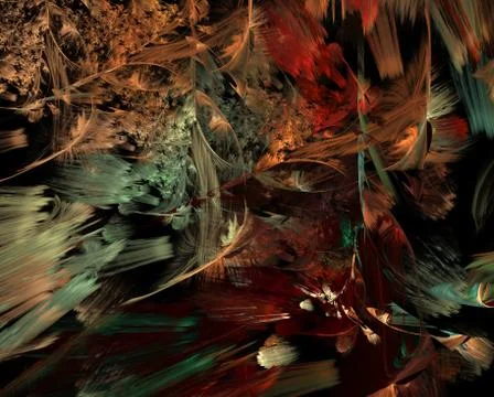 Fractal strokes Stock Illustration