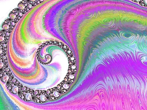 Fractal Swirl Pattern in Motion 스톡 동영상 80988508