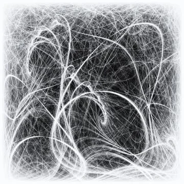Fractal swirls on a dark background Illustrazione stock