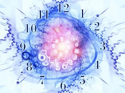 Fractal time Stock Illustration