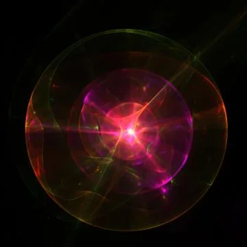 Fractal  Transparent Shining  Sphere Background - Ball lightning, Fireball イラスト素材