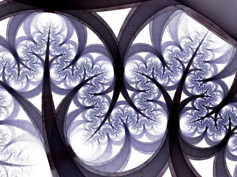 Fractal tree branches, digital artwork for creative graphic Stock Illustration