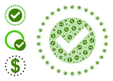 Fractal True Area Icon Self Mosaic Stock Illustration