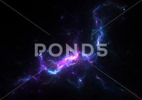 Fractal Universe Nebulosity - Fractal Background Stock Illustration
